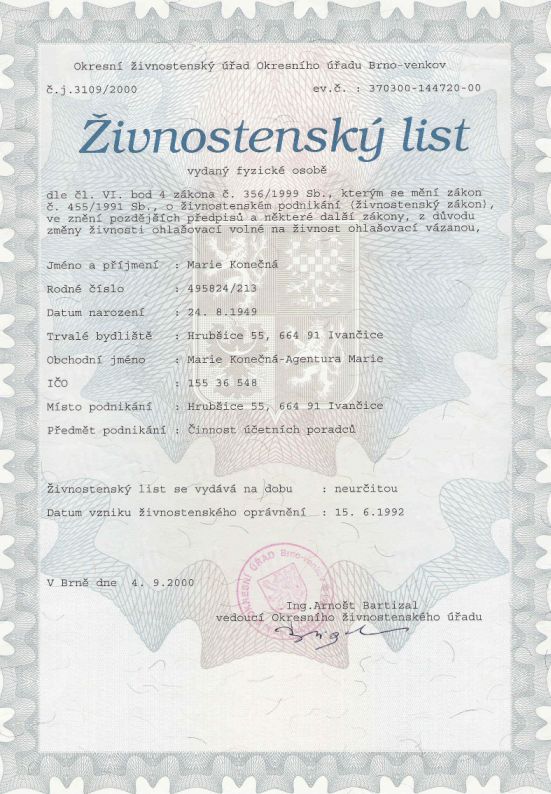 Živnostenský list